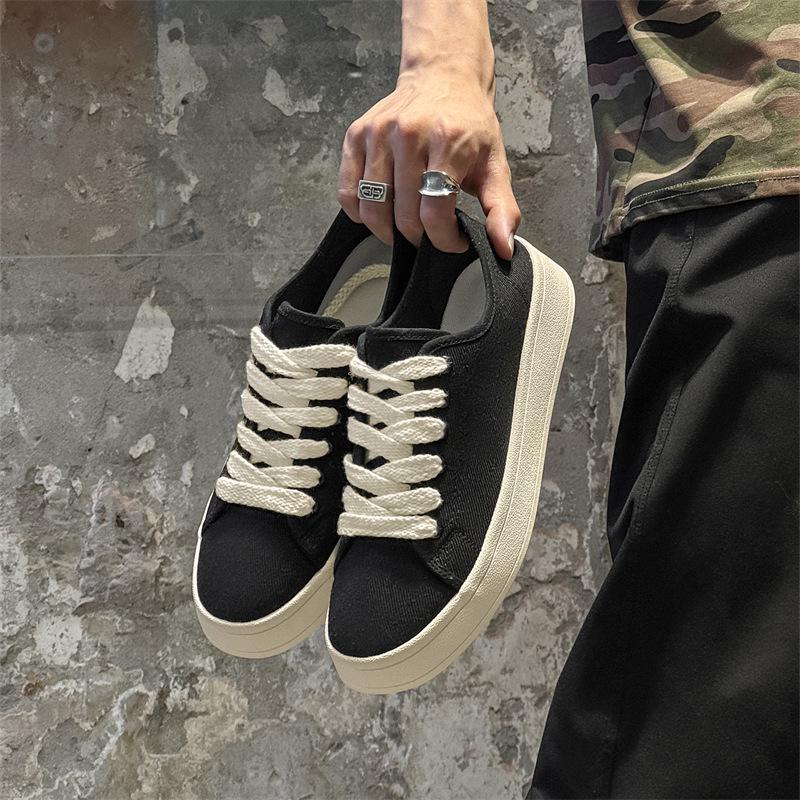 Herren 2025 Retro Schwarze Canvas Schuhe: Atmungsaktiv, Dünn, Vielseitig, Stilvolle Sommer-Freizeitkleidung