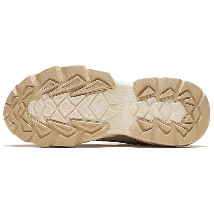 Anta Panshi Fleece Comfortable Fashion Non-Slip Warm Mid-Top Casual Shoes Women Casual Shoes Brown Silver 122448950-5