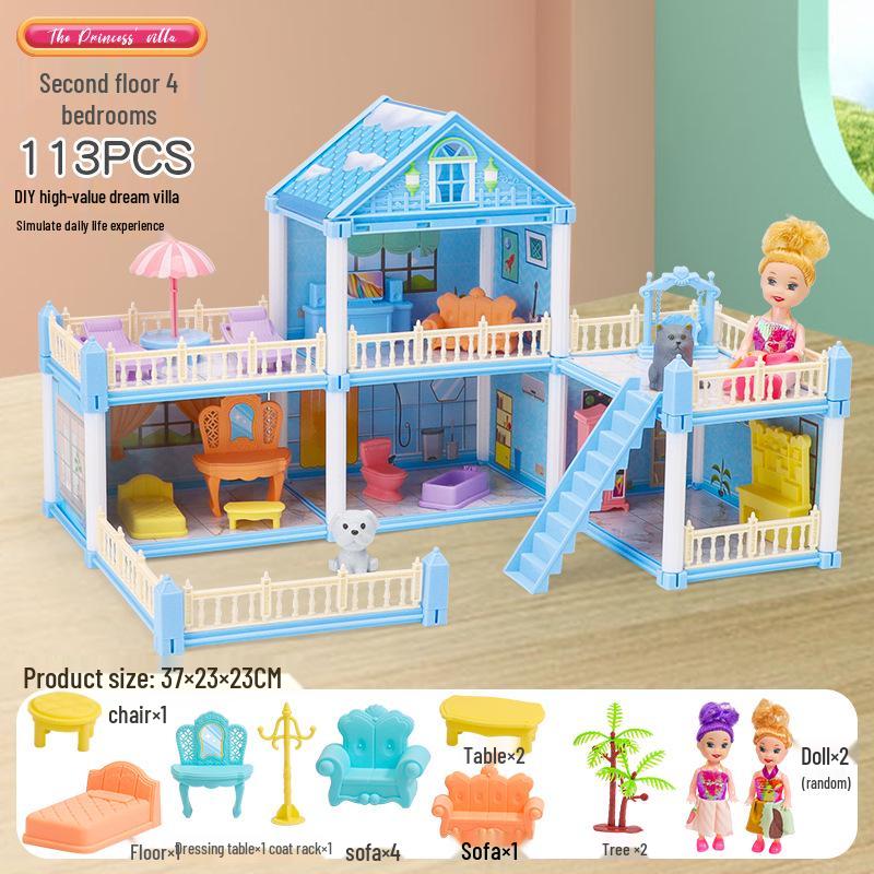 Children's Glowing Princess Castle DIY Toy Villa Set