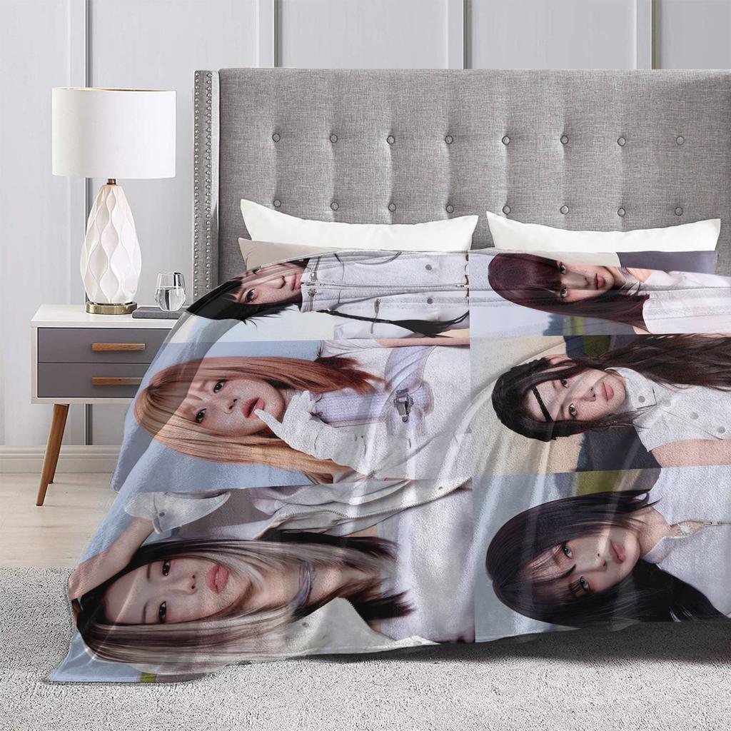 Kpop Babymonsters Group Blankets Flannel Textile Decor  Breathable Lightweight Throw Blankets for Home Office Bedspread
