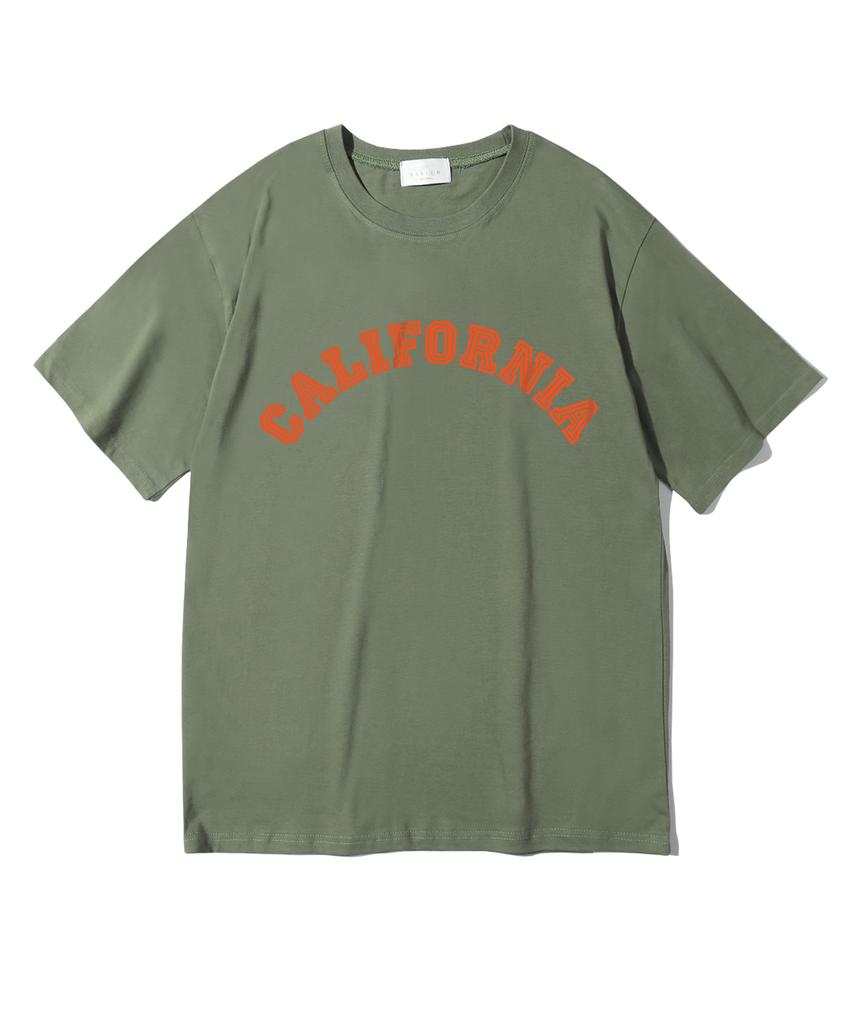 Oeta California Double Cotton Oversized Short Sleeve T-Shirt Ots26014(8 Colors) (Type A)