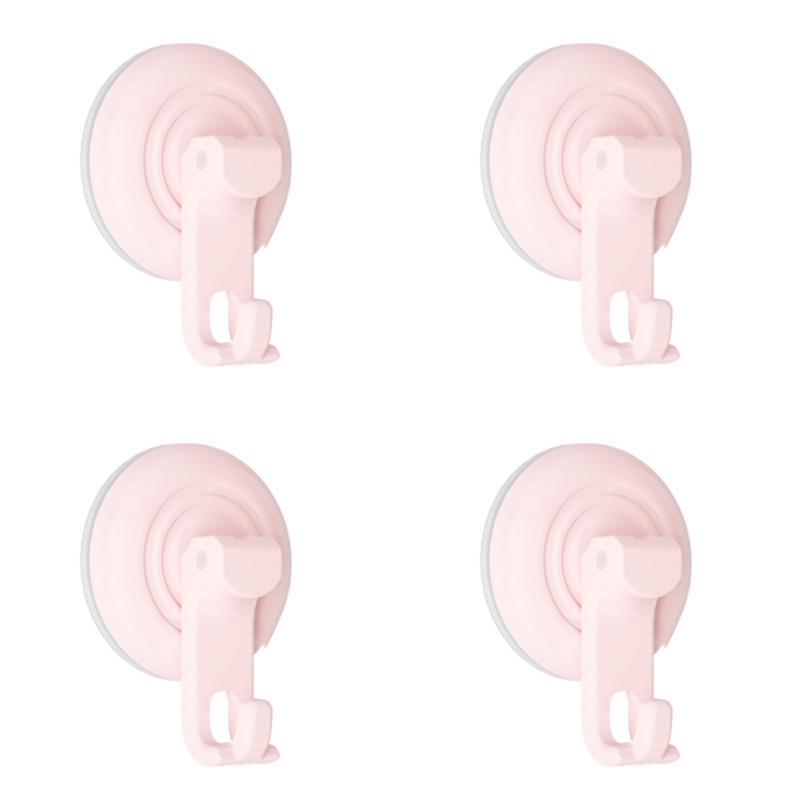 4pcs/8pcs Suction Cup Hooks Bathroom Towel and Loofah Hanger Strong Vacuum Hanging Hook Practical Robe Storage Rack