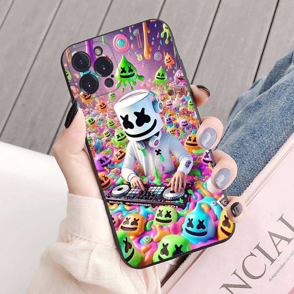 Marshmallow Dj Faces For IPhone 17 16 15 14 13 12 11 Pro Max 13 17Air Shockproof Soft Phone Cases Coque