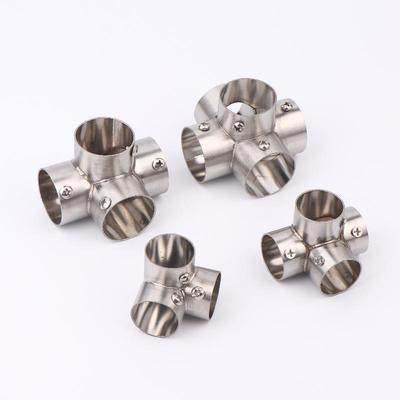 1 Piece Ocean Yacht Dock Awning Tube Accessories Stainless Steel Tube Pipe Connector Boat Handrail Rail Fitting Tee Elbow Joint