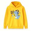 Kids Boys Girls Cute Cartoon Dinosaur Enjoy Music Pattern Pullover Hoodie Casual Soft Long Sleeve Hooded Sweatshirt For Toddler Children Daily