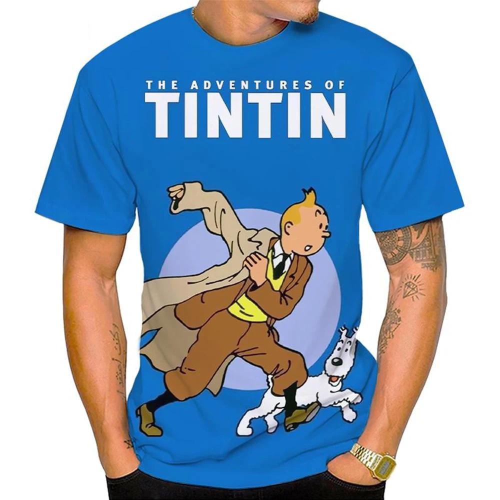 Tendencia de Moda de Verano Estilo Harajuku Camiseta de Dibujos Animados Impresa en 3D Camiseta con Estampado Lindo Camiseta Casual Cómoda de Manga Corta