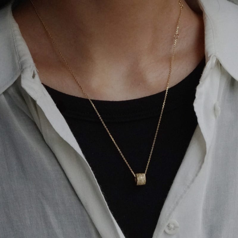OURPIERRE GRANITO DONUT NECKLACE VERMEIL