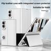 Luxus Business Flip Leder Displayschutz Hülle für Samsung Z Fold 8 Breite Stoßfeste Scharnierabdeckung Ständer Schlanke Passform Hülle