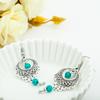 RUI RUI YU Lady Retro Ethnic Style Earrings Hollow Turquoise Drip Eardrop Dangler Jewelry