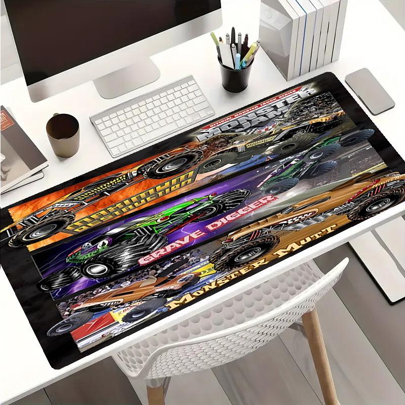 Monster Jam Mouse Pad - Non-Slip Rubber Base, Smooth Surface for Work,Gaming,Office,And Home Use, Desk Mouse Pad