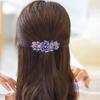 Beautiful Non-Slip Delicate Headdress Women Symmetrical Geometry Rhinestone Hair Barrette for Dating Clip