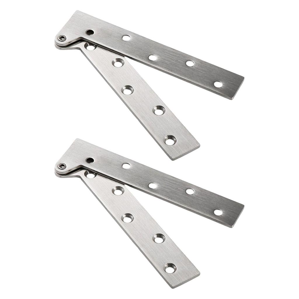 2x Stainless Steel High Strength Easy to Install Hidden Kitchen Cabinet Hinges for Bedroom Kitchen Home Use Living Room Bathroom