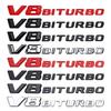 3D ABS Black Logo V8 BITURBO Emblem Car Fender Badge For C63 G63 E63 S63 W222 W223 W213 W212 W205 W204 Accessories