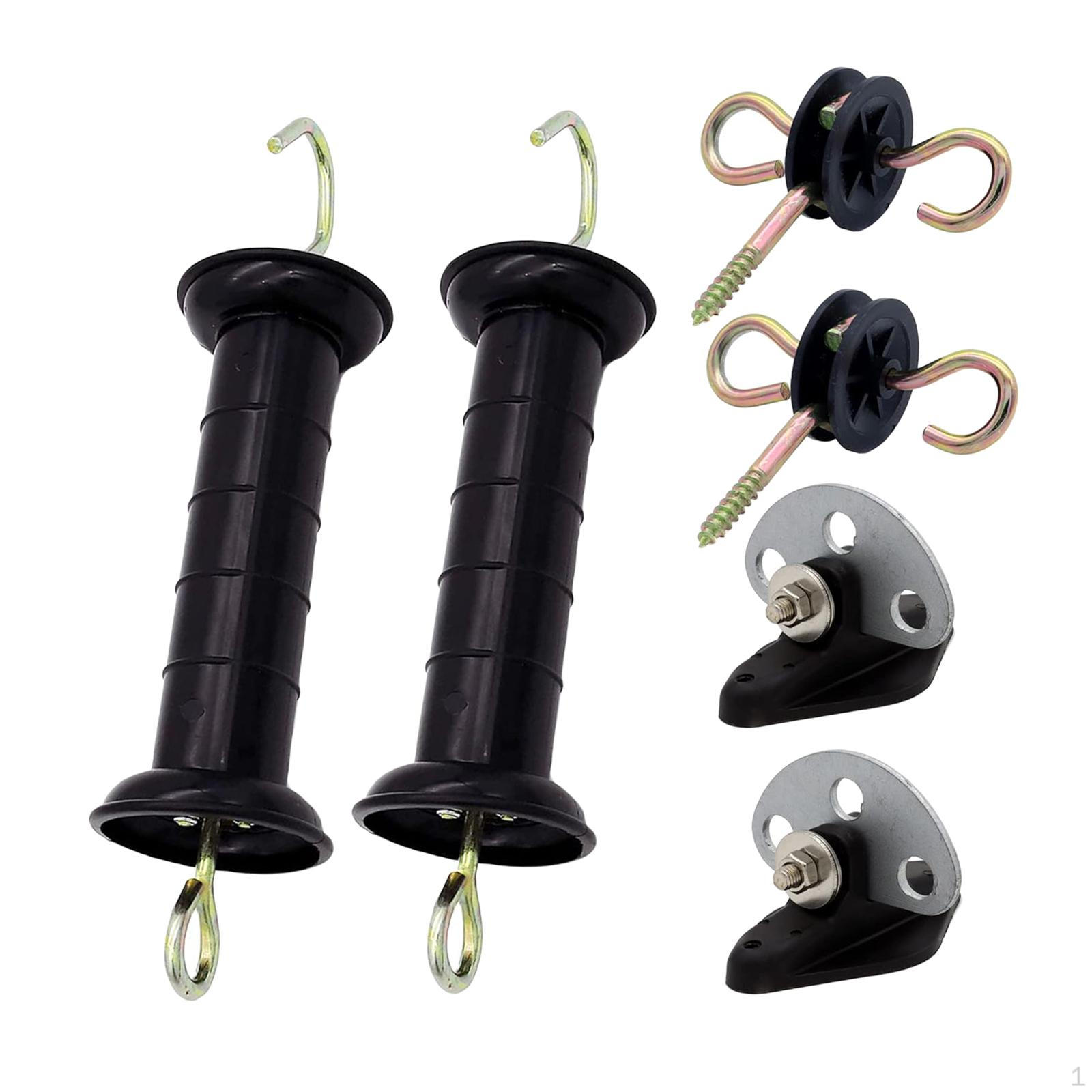

2 Pieces Electric Fence Gate Handle with Spring Replace Parts Insulated Fencing Internal