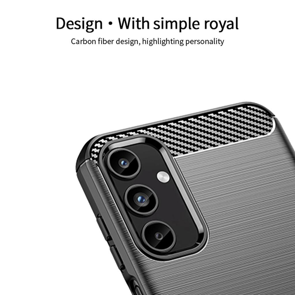 MOFI JK TPU Series-1 For Samsung Galaxy A15 4G Case Carbon Fiber Texture Phone Cover TPU Shell