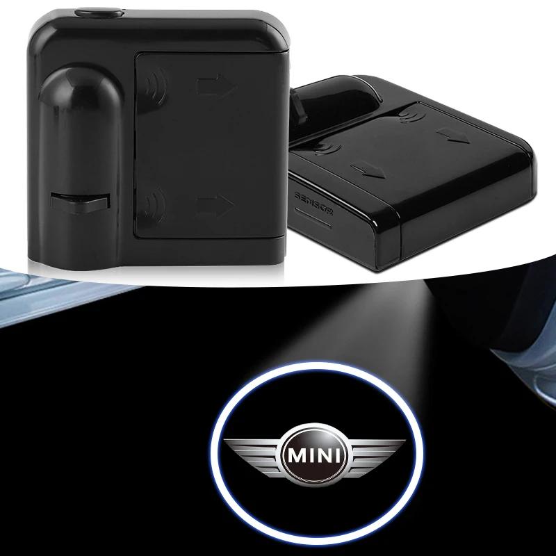 2pcs Car Logo Wireless Welcome Light Door Projector LED Shadow Lights Lamp for Mini Cooper R56 R53 R55 R57 R60 Auto Accessories x6
