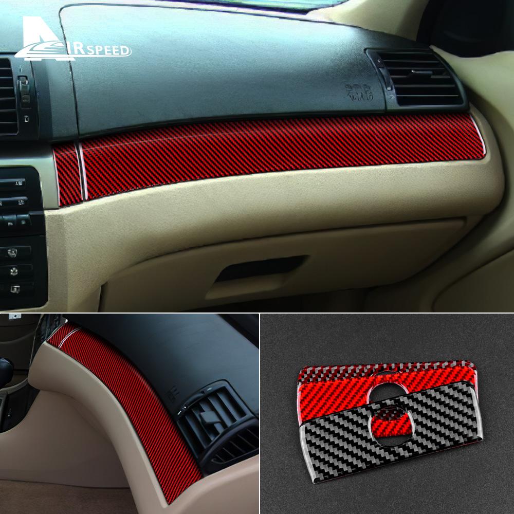 Carbon Fiber Interior Sticker Trim Cover for BMW 3 Series E46 1998-2006 Dashboard