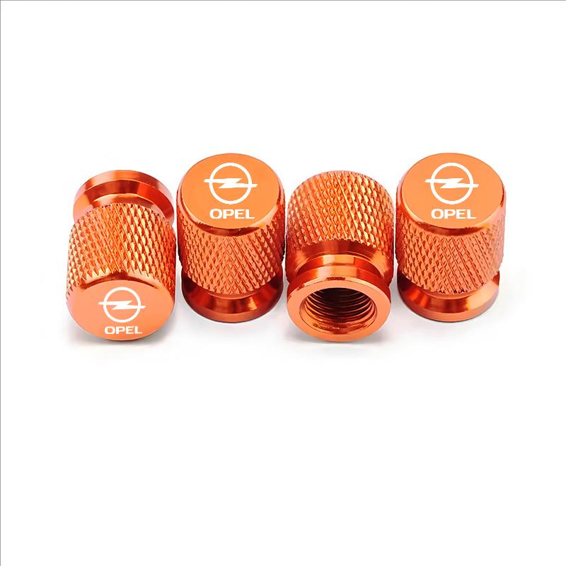 4Pcs Car Wheel Tire Valve Caps Air Stem Covers Accessories For Opel Astra j Insignia Astra g Corsa Zafira b Mokka Vivaro Meriva