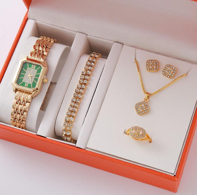 New Light Luxury Steel Belt Women'S Watch Female Student Fashion Square Quartz Watch Bracelet Watch