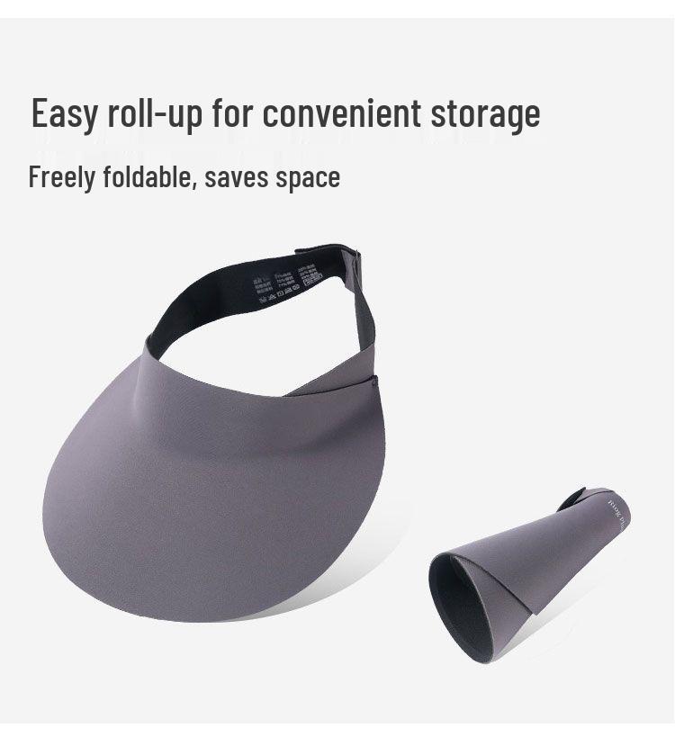Women's Seamless Foldable Anti-UV Topless Sun Hat for Summer Sports