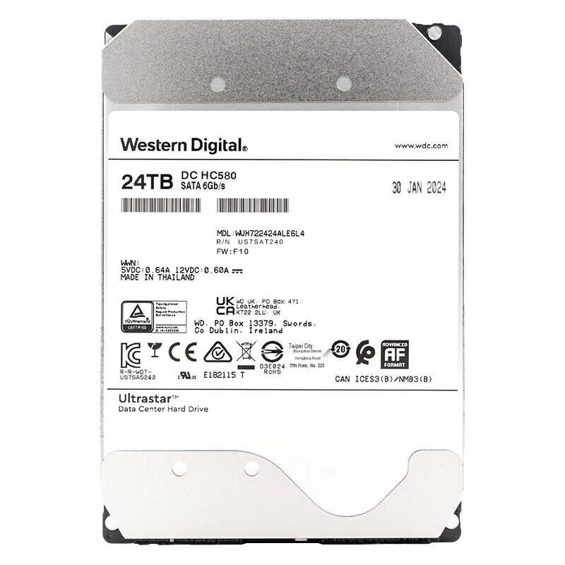 Western Digital HC560 24TB Enterprise Helium SATA HDD Kit