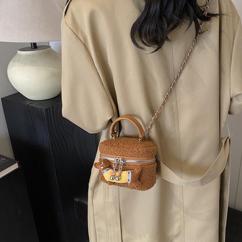 Nischen Lamm flauschige Tasche Damen neue Herbst- und Winter vielseitige Umhängetasche Mini flauschige Tasche