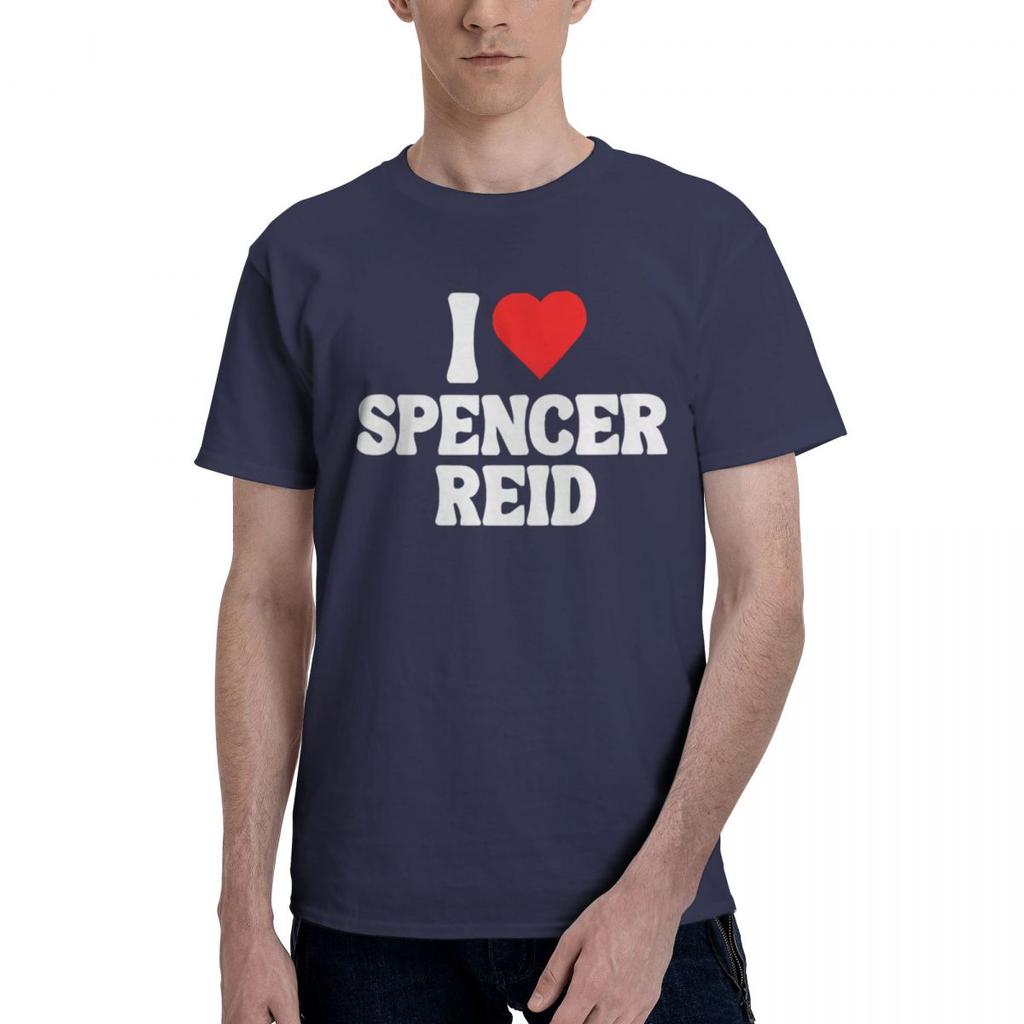 I Love Spencer Reid 100 Cotton Casual Breathable Confortable T Shirt Mens TShirts Men TShirt