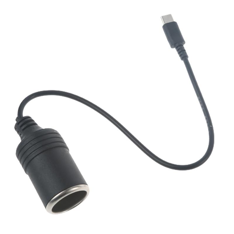 USB C PD to 12V 60W Car Cigarette-Lighter Socket Female Converter Adapter Cord for Car Charger Car Vacuum Cleaner
