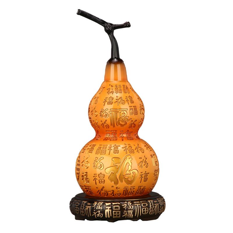 Bai Fu Gourd Brass Ornament Crafts Factory Direct Delivery Openable Lid Storage Home Living Room Decoration