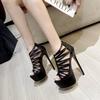 Fashion Fashion Sexy Women Shoes Ultra Stiletto Heels Zipper Sandals Women High Heels Design Platform Peep Toe Nightclub Party Shoes New