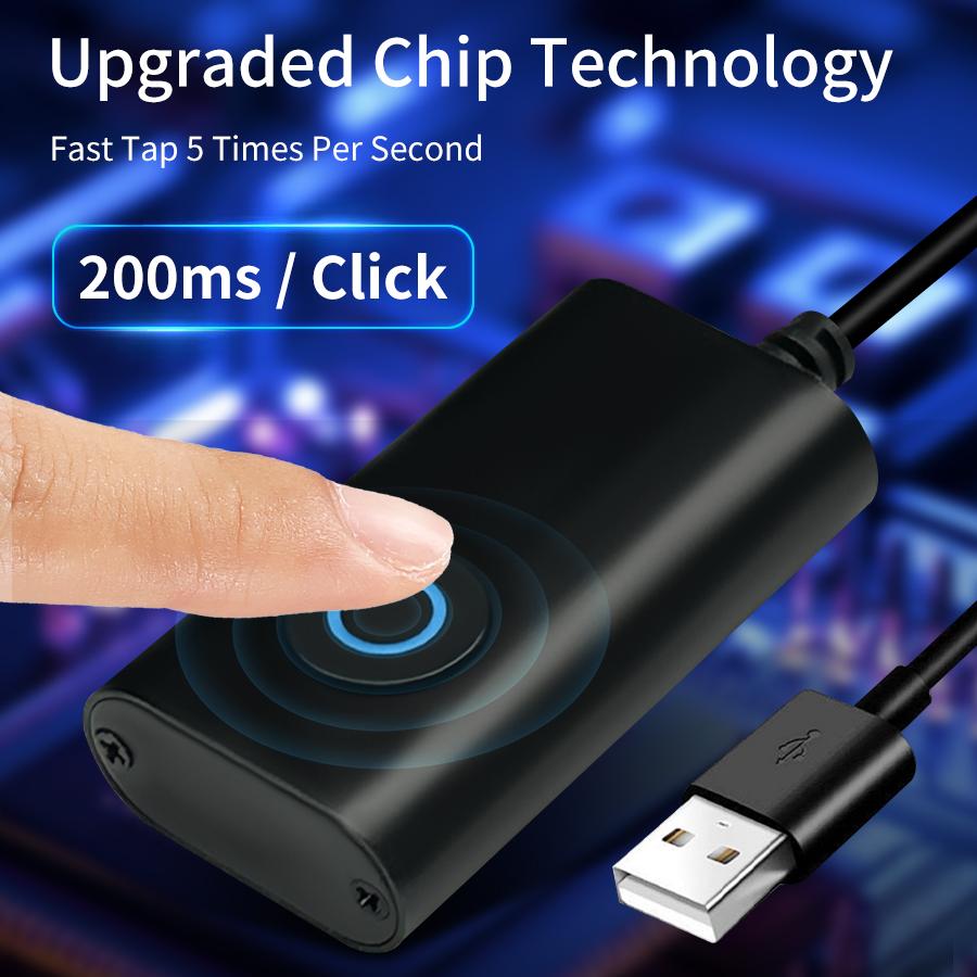 2 in 1 USB Type-C Virtual Mouse Automatic Mouse Move Driver-free Undetectable Mouse Mover Keeps The Computer Active Prevent Lock