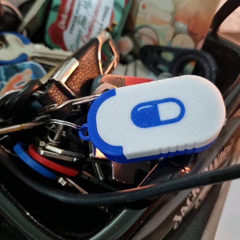 Mini Sliding Pill Box Keychain Medication Organizer Multiple Compartments Travel Pill Organizer Portable Pill Pod Tablet Case