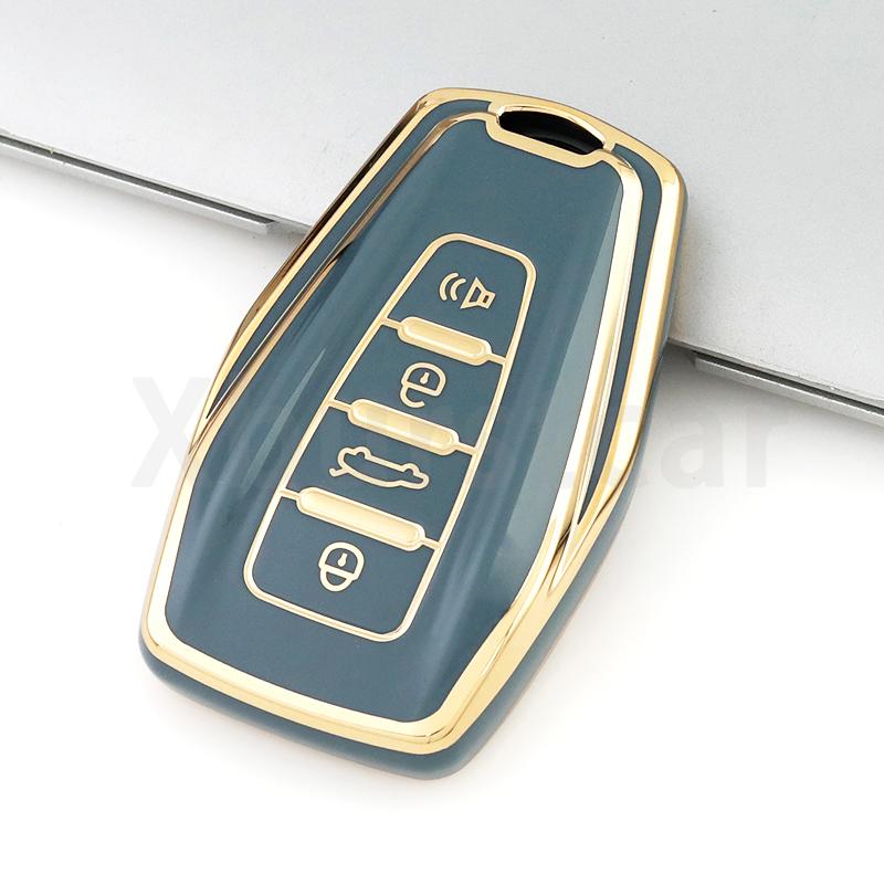 4 Buttons Tpu Car Key Case Cover Auto Shell Fob Holder For Geely Coolray X6 Emgrand Global Hawk Gx7 Keyless Accessories
