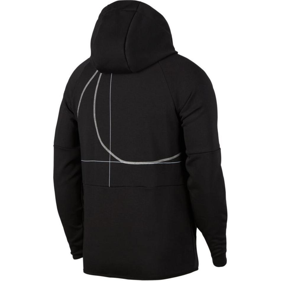 Nike Logo Print Pattern Drawstring Hooded Long-Sleeve Sweatshirt Men Tops Black DQ6621-010