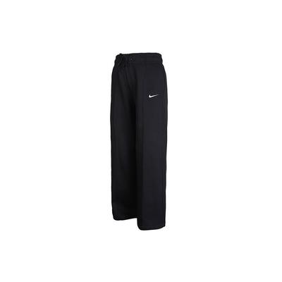 Trend Sportowy Jednolity Wysoki Stan Szerokie Nogawki Polarowe Spodnie Sportowe Damskie Spodnie Czarne CU6157-010