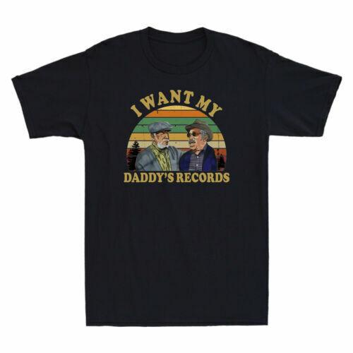 I Want My Daddy Records Funny Comedy TV Series Vintage Men Cotton T-shirt S