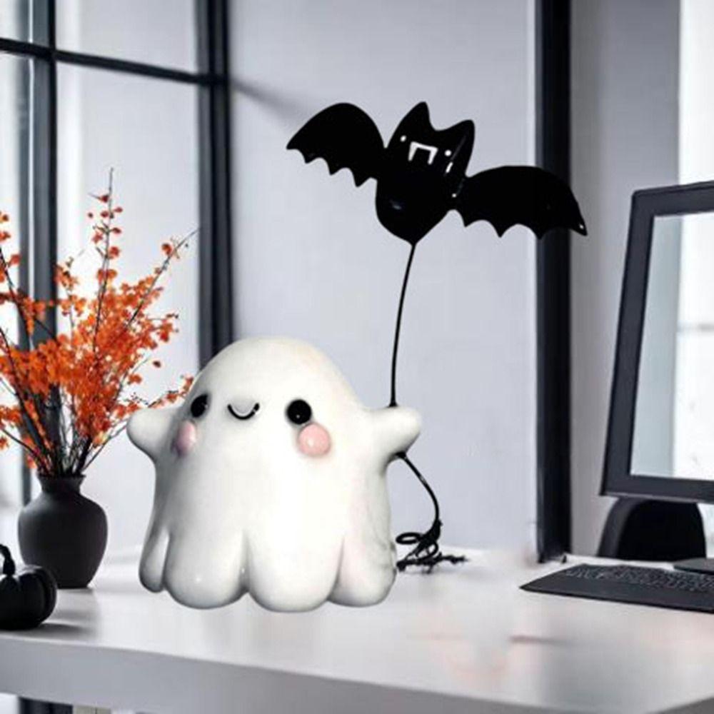 Resin Ghost Bat Ornaments Mini Ghost Ornament Funny Halloween Decoration Halloween Party