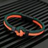 New Handmade Double Color Braided Rope Bracelet Unisex Eternal Love Knot Wristband Magnetic Clasp Couple Hand Jewelry Versatile