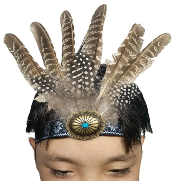 Elegant Feather Headband Cosplay Costume Ethnic Hairband For Adult Children Stage Props Accessories and Themed Parties