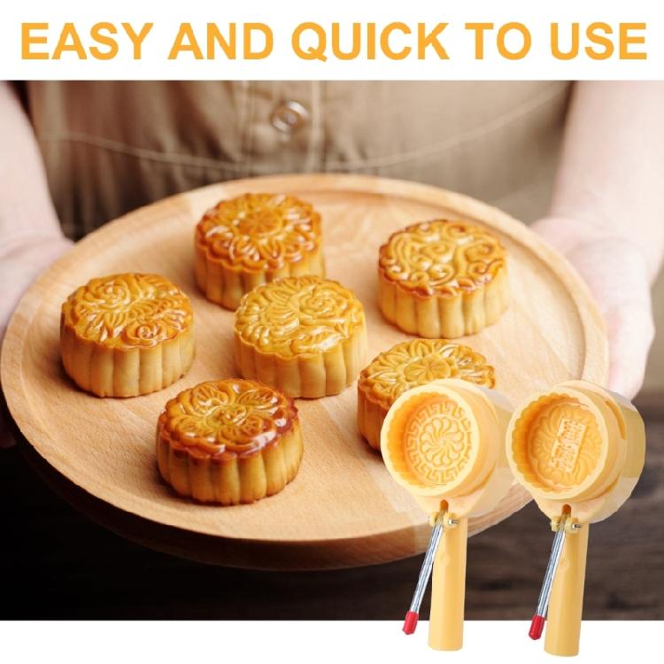 Flavor/Flower Moon Cake Maker Mold MidAutumn Pastries Tool Cookie Dessert Cutter Hand Pressure Moon Cake Mold