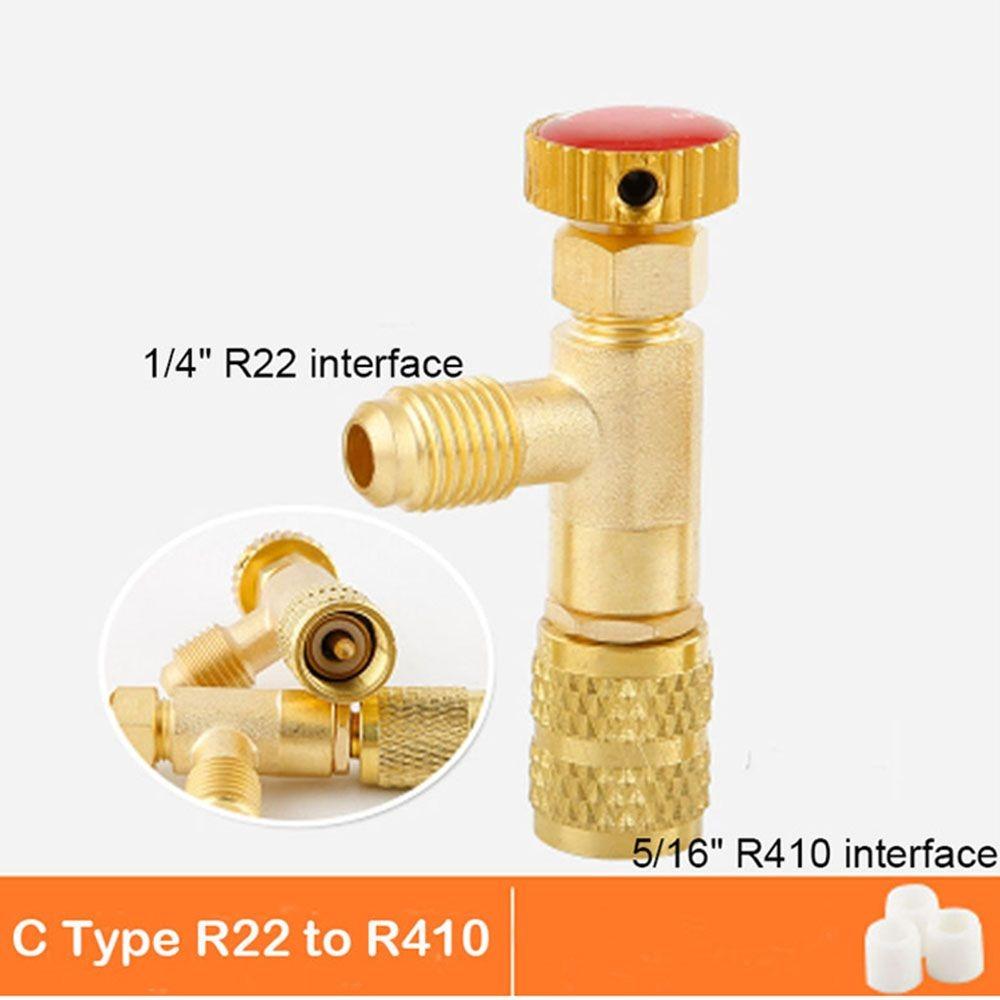 

Адаптер предохранительного клапана Male/Fame для кондиционирования Инструмент для охлаждения R410a R22 Заправка хладагента R22 To R410