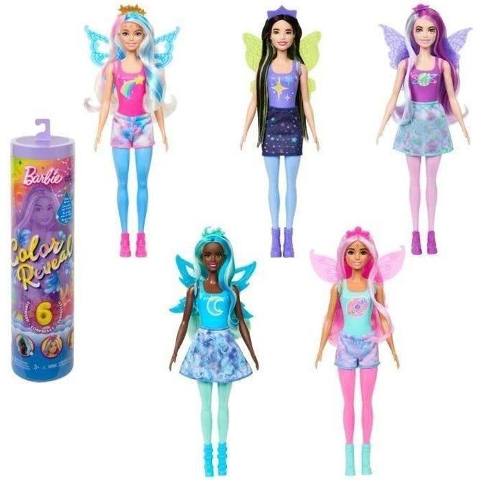 Barbie® Color Reveal Poupée Avec 6 Surprises, Rainbow Galaxy HJX61