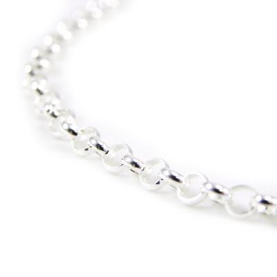 [C7450] - Silver Bracelet 'Jaseron' 18 Cm 3 Mm