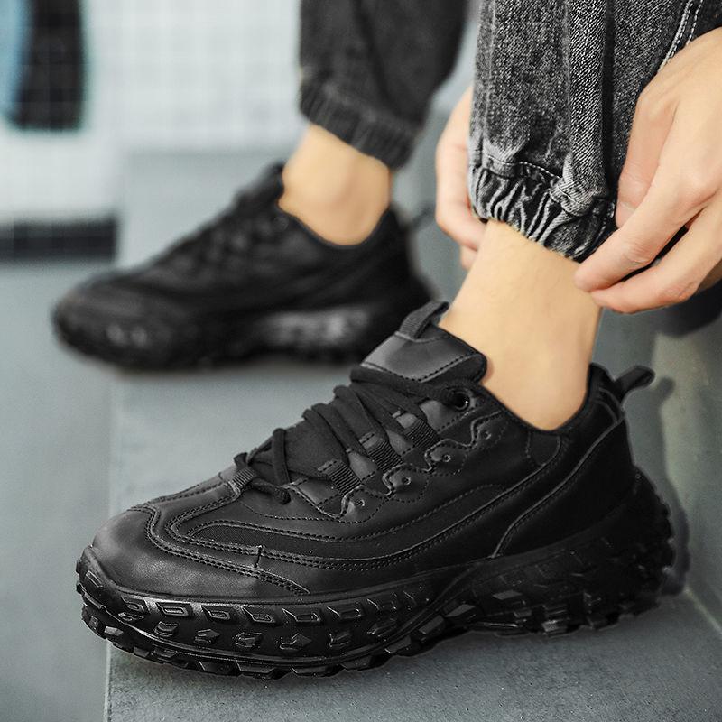 Tennis Deals Thick Platform Men's Casual Sneakers Black Comfortable High Quality On Clearance Running Stylish Male Sports Shoes