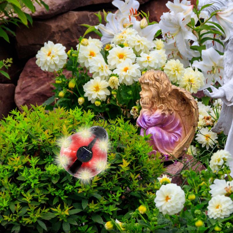 Solar LED Light for Courtyard Landscape Outdoor Ladybug Solar Lamp Garden Yard Patio Ornament Waterproof Anti Corrosion