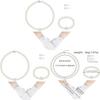 Childrens Artificial Pearl Necklace Set With Satin Gloves And Butterfly Bow Design For Stylish Casual Wear