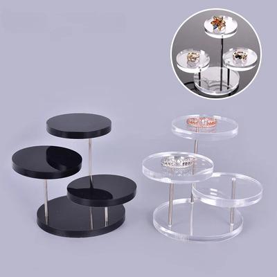 3-layer Acrylic Ring Display Rack, Earring Jewelry Rack, Cake Dessert Rack, Party Wedding Cake Rack, Baby Shower Decoration