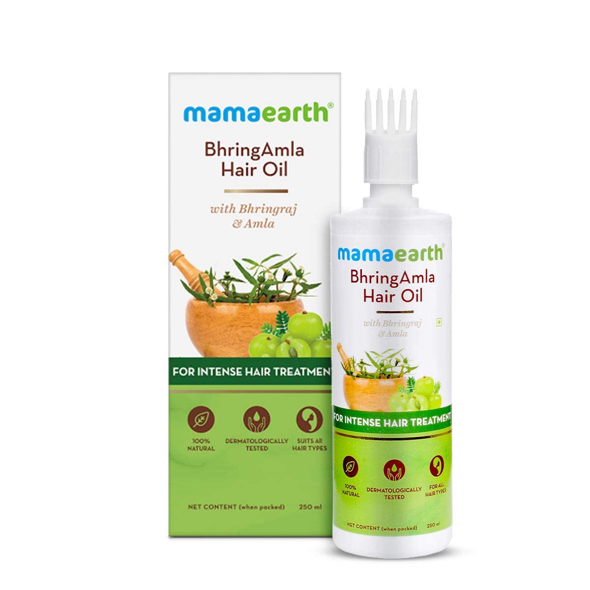 

Масло для волос Mamaearth Bhringamla с Бхрингараджем и Амлой, 250 мл