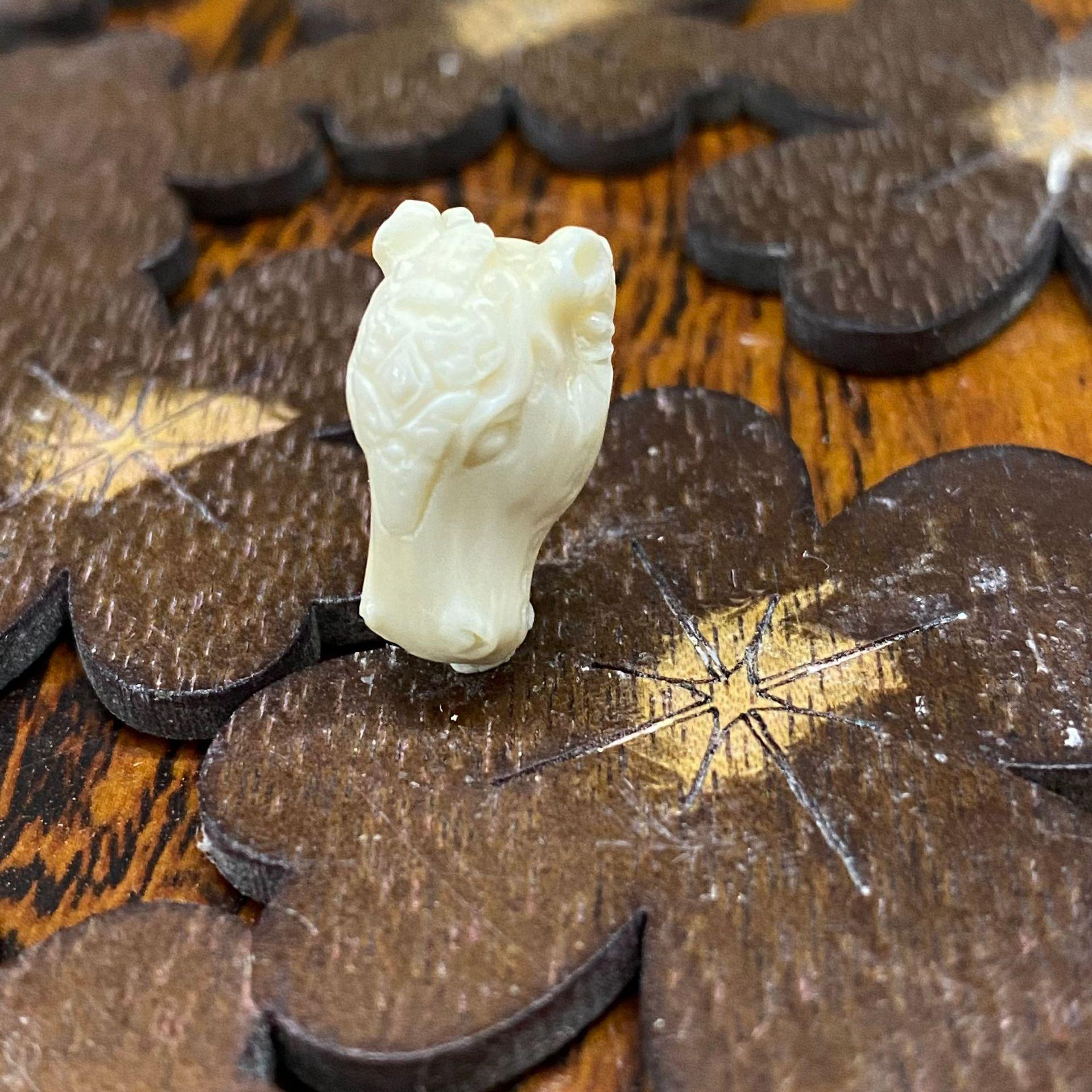 Tang Long Mammoth Ivory Horse Accessories: Horse-Faced Guanyin DIY Bracelet Parts