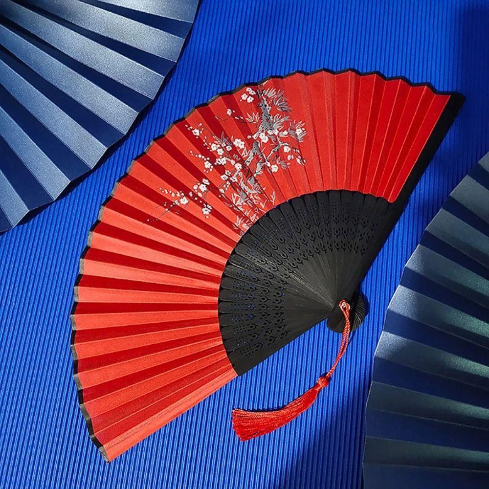 Bamboo Chinese Style Fan Elegent Dance Fan Portable Antique Folding Fan